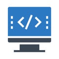 Scripting glyphs double color icon