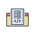 Color illustration icon for Scripting, screenplay and proofread