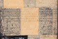 Scripts on wall of Carhedral Fethiye Mosque in Ani ancient city, Kars, Turkey Royalty Free Stock Photo