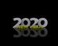 Scritta 2020 grigio new year