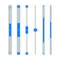 Scroll bars set. Web sliders template for website user interface. Vector.