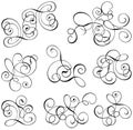 Scroll, cartouche, decor, vector