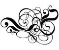 Scroll, cartouche, decor, vector