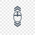 Scroll concept vector linear icon isolated on transparent background, Scroll concept transparency logo in outline style