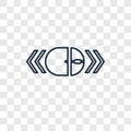Scroll concept vector linear icon isolated on transparent background, Scroll concept transparency logo in outline style