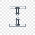 Scroll concept vector linear icon isolated on transparent background, Scroll concept transparency logo in outline style