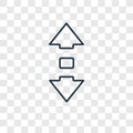 Scroll concept vector linear icon isolated on transparent background, Scroll concept transparency logo in outline style