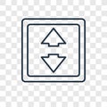 Scroll concept vector linear icon isolated on transparent background, Scroll concept transparency logo in outline style