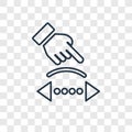 Scroll concept vector linear icon isolated on transparent background, Scroll concept transparency logo in outline style