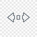 Scroll concept vector linear icon isolated on transparent background, Scroll concept transparency logo in outline style