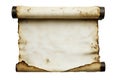 A scroll covered in deep ink stains. Royalty Free Stock Photo