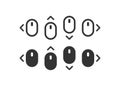 Scroll and cursor computer mouse icon. Pc pointer symbol. Sign button vector Royalty Free Stock Photo