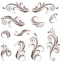 Scroll Design Set Royalty Free Stock Photo