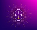 Scroll down button line icon. Scrolling screen sign. Swipe page. Vector Royalty Free Stock Photo