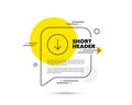 Scroll down button line icon. Scrolling screen sign. Swipe page. Vector Royalty Free Stock Photo