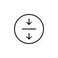 Scroll down icon Thin vector set