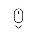 Scroll down icon. Vector scrolling sybmol for web design