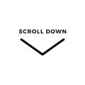 Scroll down icon. Vector scrolling sybmol for web design