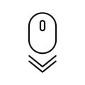 Scroll down icon. Vector scrolling sybmol for web design