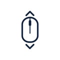Scroll down up computer mouse icon symbol. Flat style design. Vector illustration