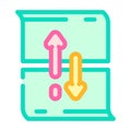 scroll hijacking ux ui design color icon vector illustration