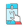 scroll hijacking ux ui design color icon vector illustration