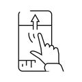 scroll hijacking ux ui design line icon vector illustration