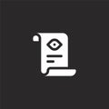 scroll icon. Filled scroll icon for website design and mobile, app development. scroll icon from filled esoteric collection Royalty Free Stock Photo