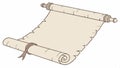 Scroll parchment paper, vintage and historical document design art. vector design Generative AI Royalty Free Stock Photo
