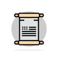 Scroll, Text, American, Usa Abstract Circle Background Flat color Icon