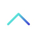 Scroll up pixel perfect gradient linear ui icon Royalty Free Stock Photo