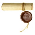 Scroll with wax seal Royalty Free Stock Photo