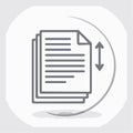 Scrollable Document and Page Length Vector Icon Royalty Free Stock Photo