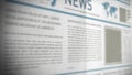 Scrolling 3d Newspaper Background