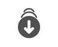 Scroll down arrow icon. Scrolling screen sign. Swipe page. Vector Royalty Free Stock Photo