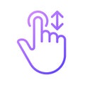 Scrolling vertically gradient linear vector icon Royalty Free Stock Photo