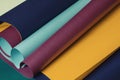 Scrolls of colorful paper in pastel colors Royalty Free Stock Photo