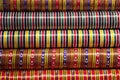 Scrolls rolls colored colorful fabric