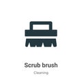 Scrub brush vector icon on white background. Flat vector scrub brush icon symbol sign from modern cleaning collection for mobile