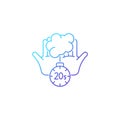 Scrub hands for twenty seconds gradient linear vector icon