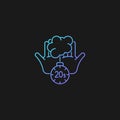 Scrub hands for twenty seconds gradient vector icon for dark theme