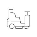 Scrubber dryer machine line icon