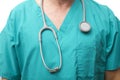 Scrubs and Stethoscope Royalty Free Stock Photo