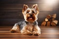 Scruffy adult blue gold Yorkshire terrier dog 3