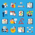 Scrum Agile Development Flat Icons Set