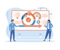 Scrum agile framework plan as software development method. Effective teamwork for project sprint.