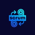 Scrum development, process framework icon