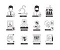 Scrum icon. Agility development methodology business processes iterative daily work master time management vector icon