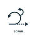 Scrum icon symbol. Creative sign from agile icons collection. Filled flat Scrum icon for computer and mobile