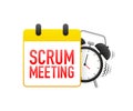 Scrum meeting, great design for any purposes. Vector graphic. Business icon. Vector illustration